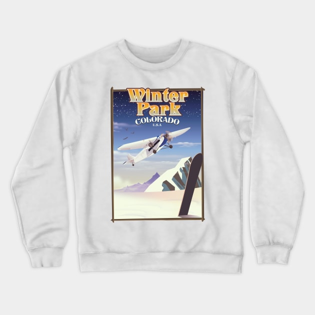 Winter Park Colorado USA Crewneck Sweatshirt by nickemporium1